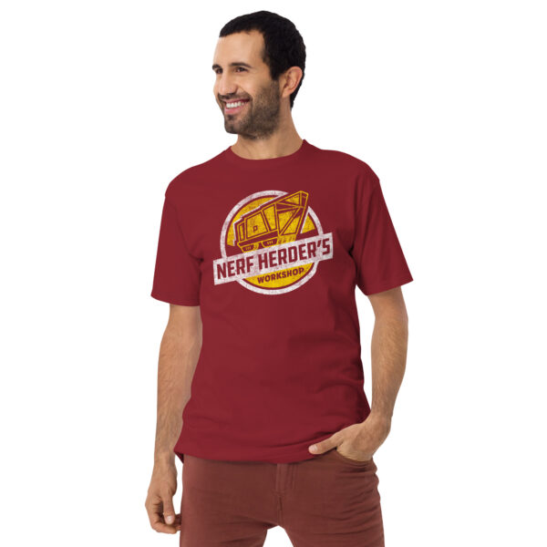 Nerf Herder's The Men’s Premium Heavyweight T-Shirt w/ Cat's Paw - Image 5